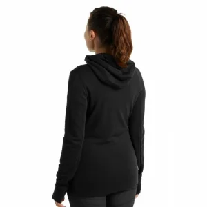 Grosses soldes 🛒 Icebreaker Quantum III LS Zip Hood – Polaire en laine mérinos femme I Hardloop 🌟 france 19