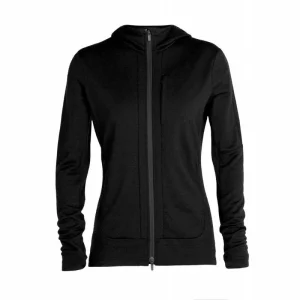 Grosses soldes 🛒 Icebreaker Quantum III LS Zip Hood – Polaire en laine mérinos femme I Hardloop 🌟 france 21