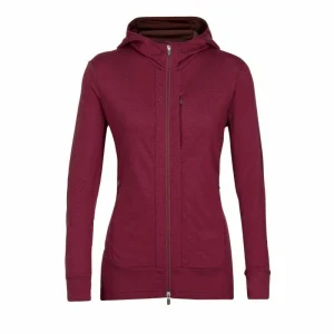 Grosses soldes 🛒 Icebreaker Quantum III LS Zip Hood – Polaire en laine mérinos femme I Hardloop 🌟 france 25