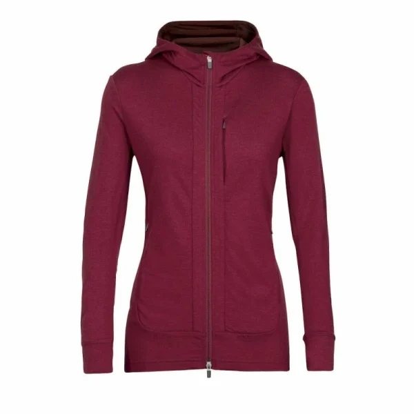 Grosses soldes 🛒 Icebreaker Quantum III LS Zip Hood – Polaire en laine mérinos femme I Hardloop 🌟 france 9