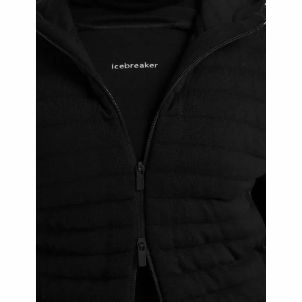 Remise 😀 Icebreaker ZoneKnit Insulated LS Zip Hoodie – Polaire en laine mérinos femme I Hardloop 🌟 boutique pas cher 9