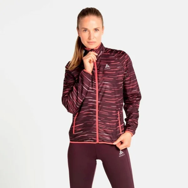 Meilleure vente 👏 Odlo Essential Light Print – Veste softshell femme 🎁 en ligne vente 4