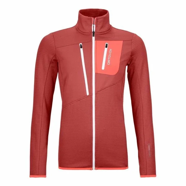 Sortie 🤩 Ortovox Fleece Grid Jacket – Polaire femme ✨ site pas cher 5